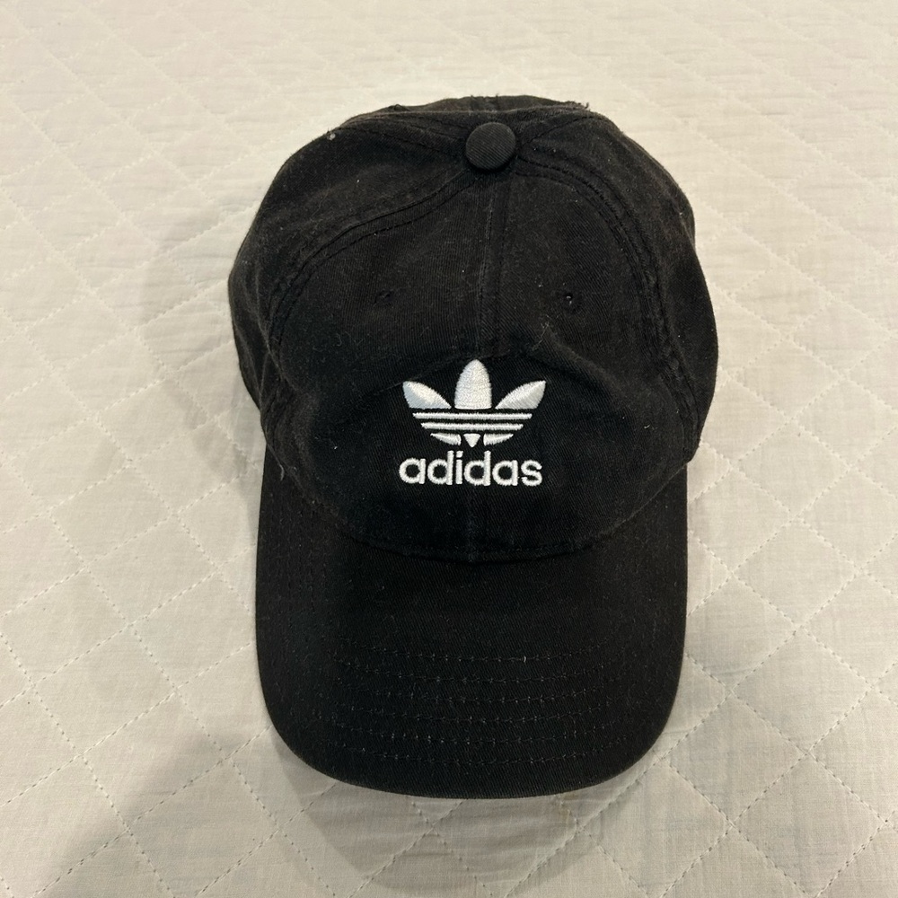 Adidas Classic Black Hat with White Emblem